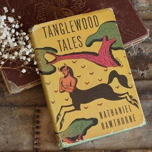 Vintage 1930s Book, "Tanglewood Tales" by Nathaniel Hawthorne,  Illustrated